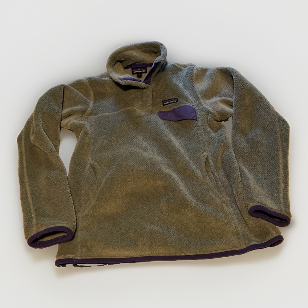 Patagonia‎ Synchilla Snap-T Fleece Pullover Gray Purple M